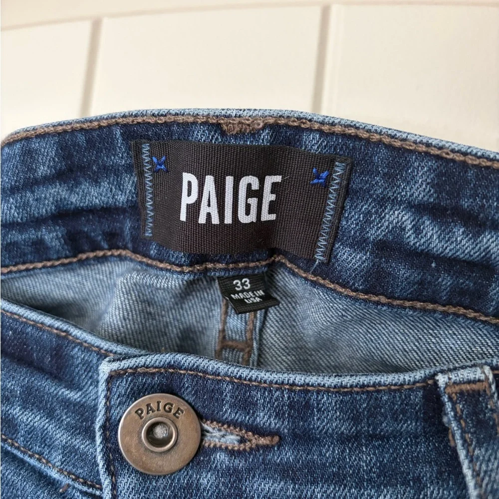 PAIGE Croft Skinny Jeans in Ewan Wash - Size 33 - Made in USA